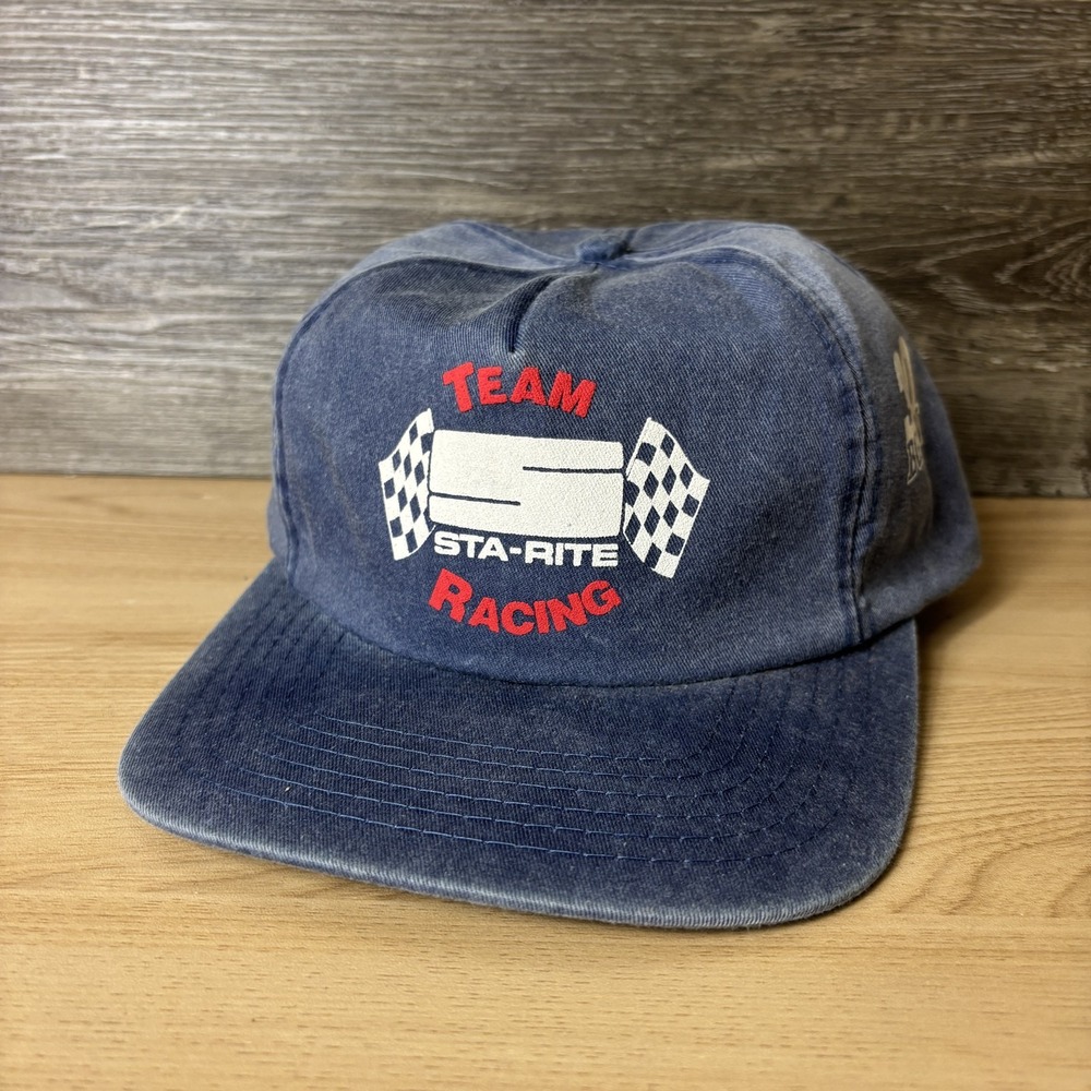 Vintage STA RITE Racing Hat Cap Strap Back Racing Mens Adjsutable - Picture 3 of 10